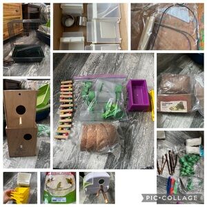 Bird Cage and Accessories Set